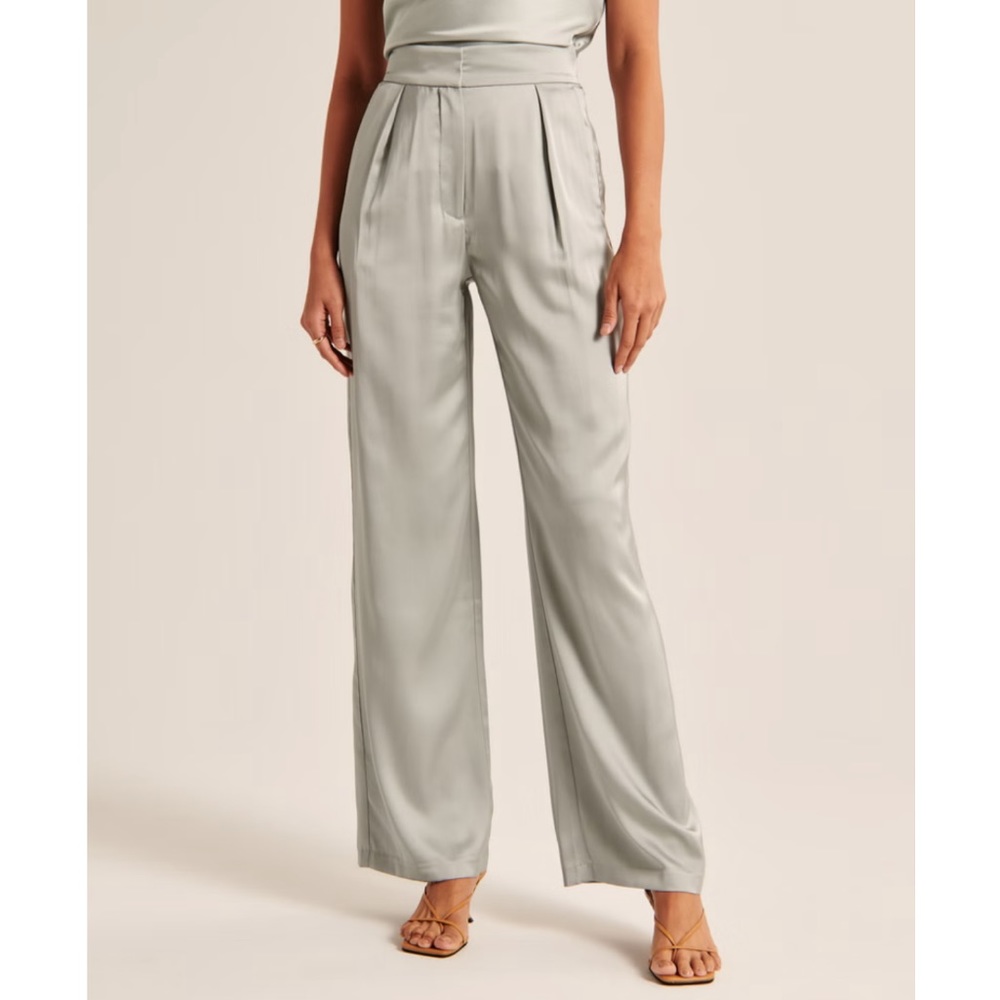 Abercrombie Women’s Satin Tailored Wide Leg Pant